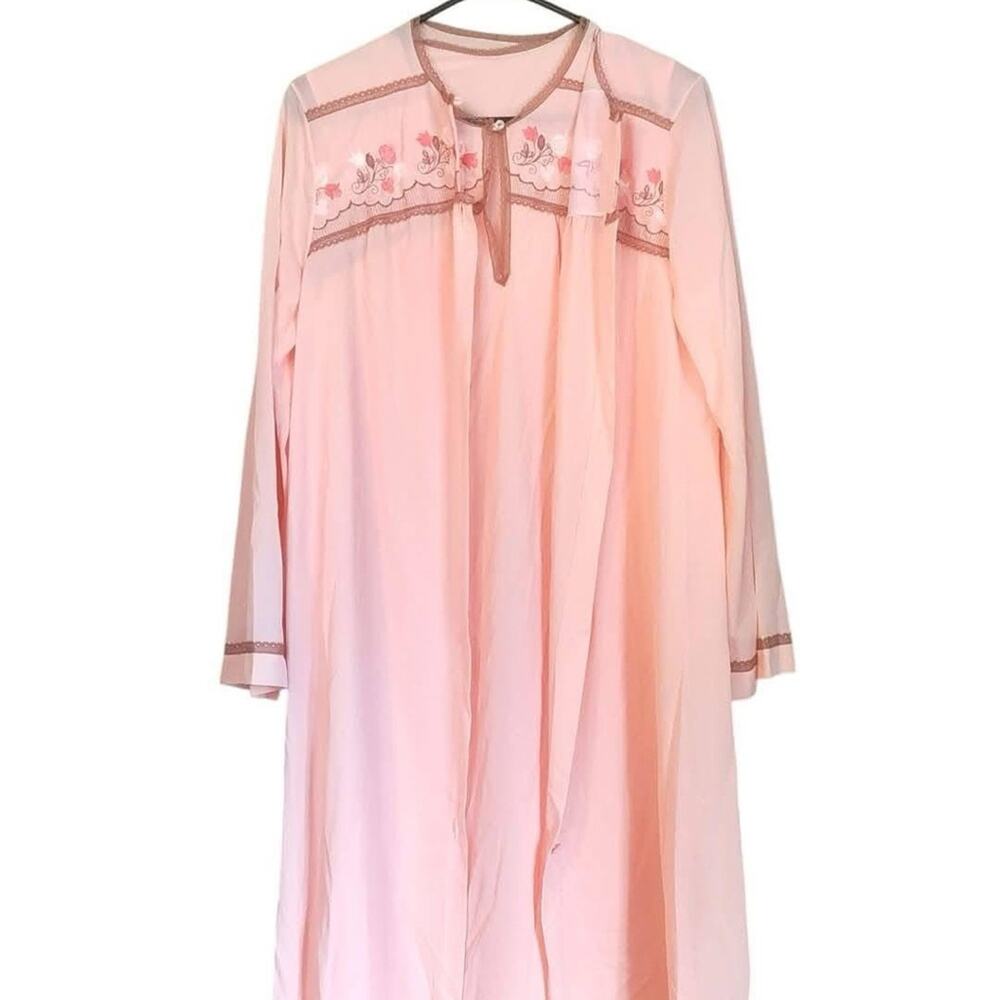 Vintage 70s JCPenney Peach Night 2 pc Set